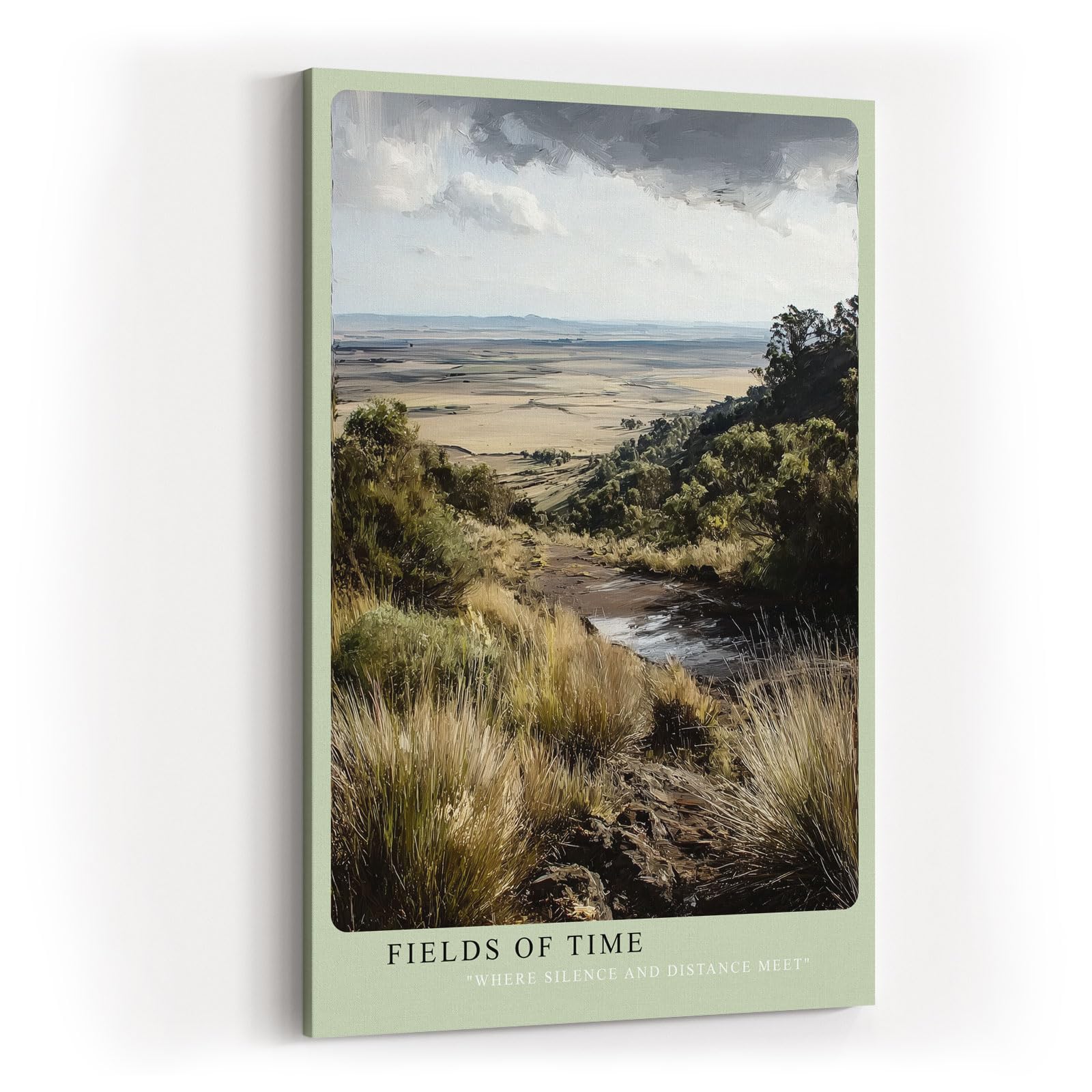 Paul Sinus Wandbild in 40x60cm weite Landschaft mit Gräsern und Panoramablick – atmosphärisches Naturmotiv für entspannte Wohnund Arbeitsräume
