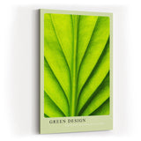 Paul Sinus Kunstdruck 40x60cm Green Design mit Makroaufnahme eines grünen Blattes