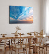 Paul Sinus Wandbild 120x80cm Himmel Meer Horizont Wolken Blau Sonnenuntergang