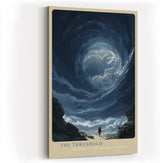 Paul Sinus Wandbild in 40x60cm The Threshold mit imposantem Wolkentunnel und einsamer Figur für faszinierende Wandgestaltung