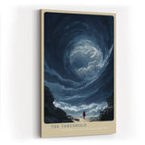 Paul Sinus Wandbild in 40x60cm The Threshold mit imposantem Wolkentunnel und einsamer Figur für faszinierende Wandgestaltung