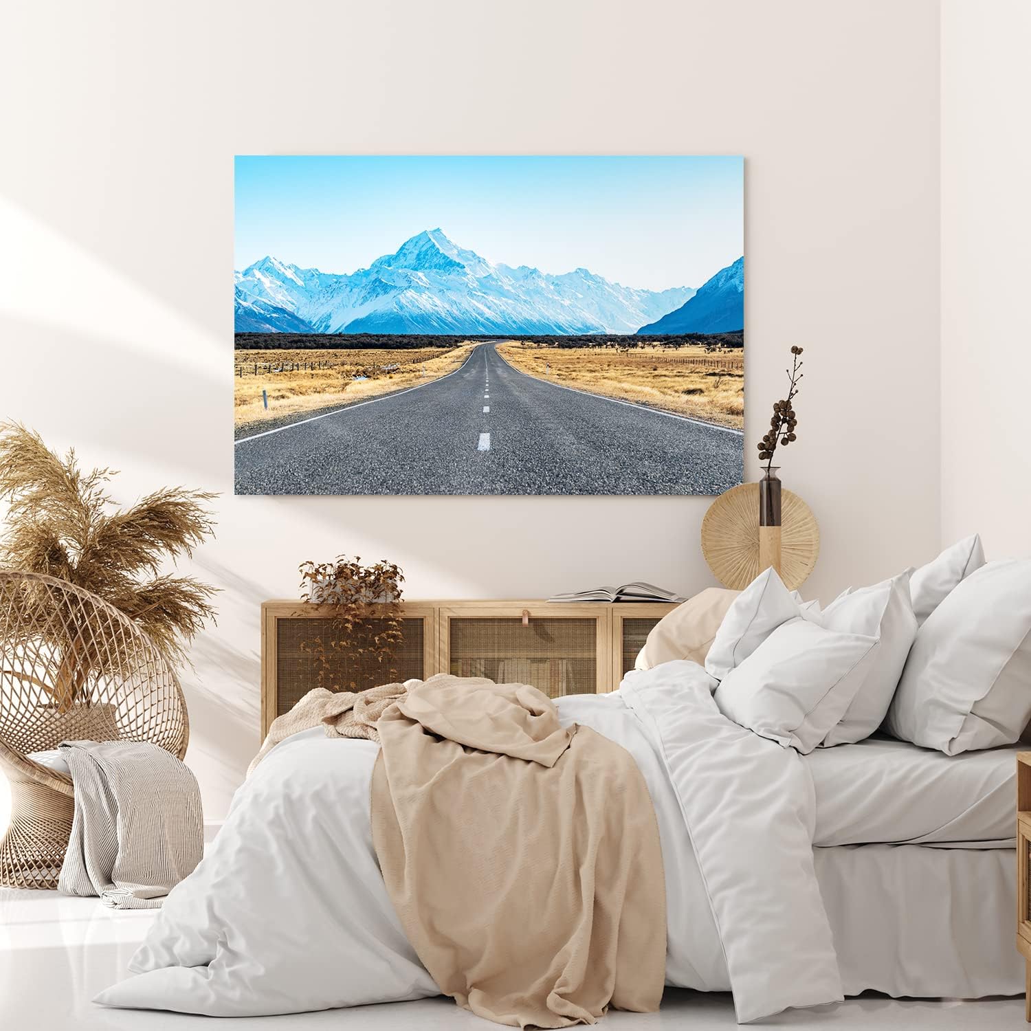 Paul Sinus Wandbild 120x80cm Aoraki Mount Cook Neuseeland Straße Berggipfel Berge