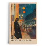 Paul Sinus Leinwandbild 40x60cm Leinwandbild Nightfall in Paris romantische Stadtkunst geheimnisvolle Atmosphäre nächtliche Eleganz urbane Ästhetik