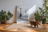 Paul Sinus Kunstdruck 40x60cm London England Big Ben Schwarzweiß Stadt Nostalgie Regen