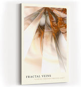 Paul Sinus Kunstdruck 40x60cm Fractal Veins – Abstrakte Lichtstruktur in Bronze und Weiß mit futuristischer Tiefe und Dynamik