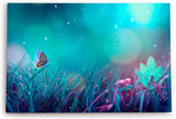 Paul Sinus Wandbild 120x80cm Schmetterling Wiese Blau Frühling Fotokunst Gras