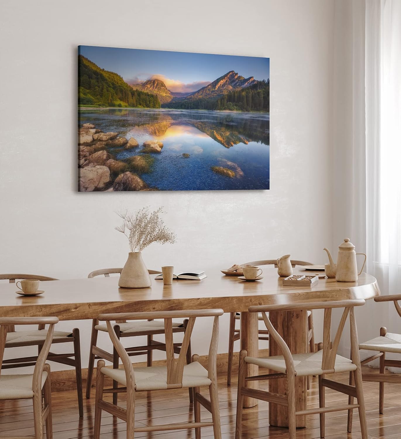 Paul Sinus Wandbild 120x80cm Berge Bergsee Alpen Landschaftsbild Natur Gebirge