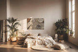 Sinus Art Wandbild 120x80cm Historische Weltkarte mit Lupe und Kompass – Symbol für Entdeckergeist und Zeitgeschichte