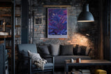 Paul Sinus Wandbild in 40x60cm The Purple Whisper – Traumhafte Nahaufnahme violetter Pflanzenblätter in leuchtenden Farbverläufen für moderne Raumakzente