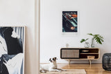Paul Sinus Leinwandbild 60x90cm Leinwandbild Klassischer Traum aus Geschwindigkeit und Luxus – Elegantes Retro-Sportwagen-Design, glänzende Karosserie