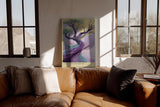Paul Sinus Wandbild in 40x60cm The Twisted Dream – Farbintensive Kunst mit verschlungenem Baum in surrealer Landschaft