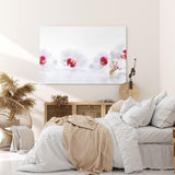 Paul Sinus Wandbild 120x80cm Orchideen Blumen weiße Blüten Hell Fotokunst