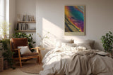 Paul Sinus Wandbild in 40x60cm The Color Flow – abstraktes Farbmotiv in leuchtenden Metallic-Tönen für moderne Raumgestaltung