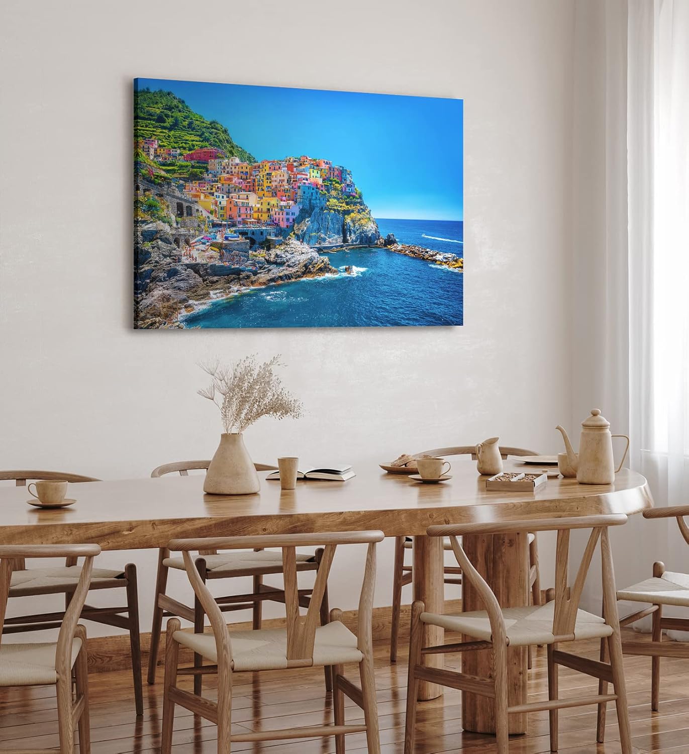 Paul Sinus Wandbild 120x80cm Cinque Terre italienischen Riviera Manarola Mittelmeer Küstendorf