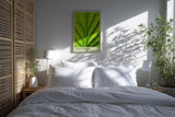 Paul Sinus Kunstdruck 40x60cm Green Design mit Makroaufnahme eines grünen Blattes