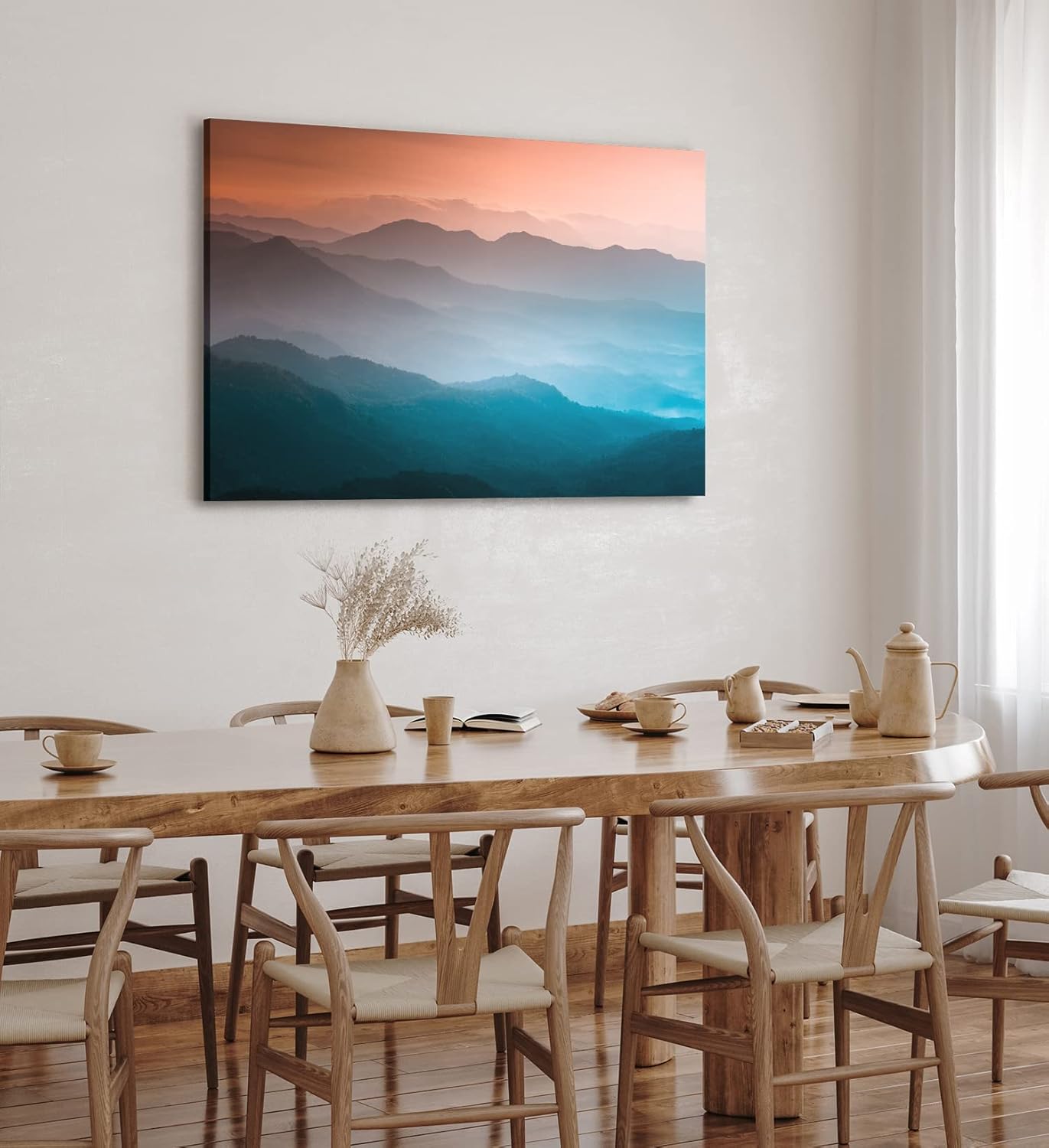 Paul Sinus Wandbild 120x80cm Berge Gebirge Bergkette Himmel Wolken