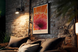 Paul Sinus Kunstdruck 40x60cm Blume Makro orange pink Nahaufnahme Detail Floral Flare