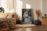 Paul Sinus Wandbild in 40x60cm Queen of Whiskers – ausdrucksstarkes Katzenportrait in moderner Bilder für elegante Raumgestaltung