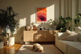 Paul Sinus Kunstdruck 40x60cm Blume Makro orange pink Nahaufnahme Detail Floral Flare