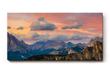Sinus Art Wandbild 120x80cm Spektakuläres Bergpanorama im Licht eines dramatischen Sonnenuntergangs