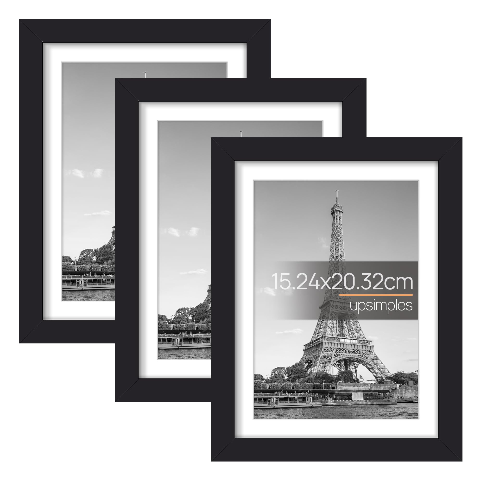 upsimples 3 Pack Bilderrahmen A4 Holz, Picture Frame Holz für Fotos, Bilder, Poster