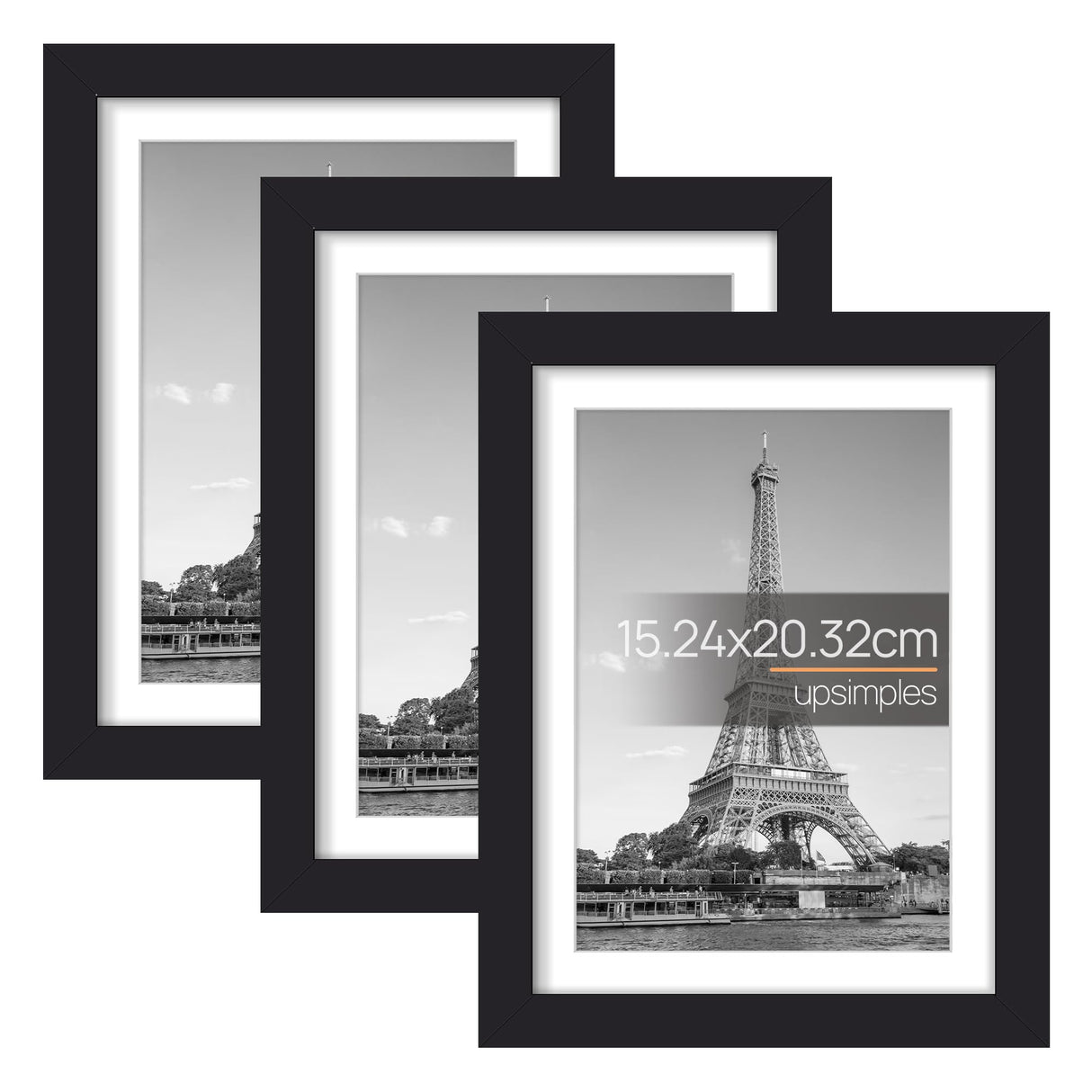 upsimples 3 Pack Bilderrahmen A4 Holz, Picture Frame Holz für Fotos, Bilder, Poster