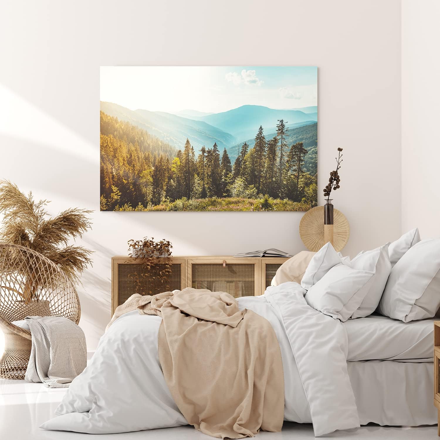 Paul Sinus Wandbild 120x80cm Berglandschaft Berge Gebirge Tannen Natur