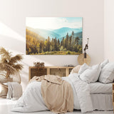 Paul Sinus Wandbild 120x80cm Berglandschaft Berge Gebirge Tannen Natur