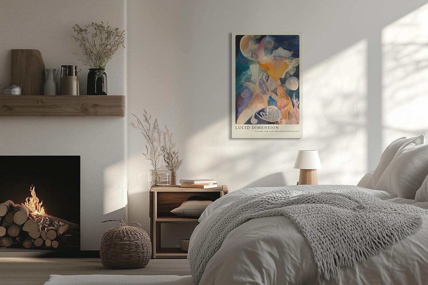 Paul Sinus Leinwandbild 40x60cm abstrakte Farbwelten mit surrealen Strukturen und organischen Formen – kunstvolles Leinwandbild für moderne Raumgestaltung