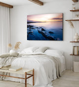 Paul Sinus Wandbild 120x80cm Meer Felsen Horizont Steine Fotokunst Kunstvoll Sonnenuntergang