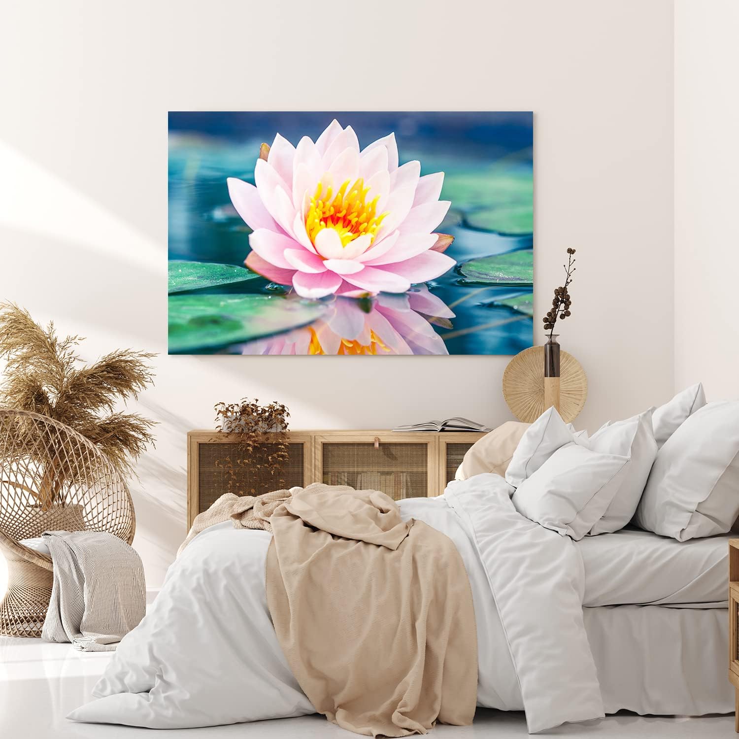 Paul Sinus Wandbild 120x80cm Lotosblume Blume Blüte Kunstvoll Lotos Wasserblume