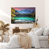 Paul Sinus Wandbild 120x80cm Laghi di Fusine See in Italien Berge Alpen