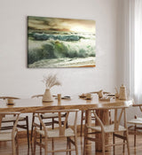 Paul Sinus Wandbild 120x80cm Wellen Ozean Sturm Strand Gewitter Horizont