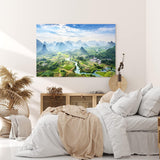 Paul Sinus Wandbild 120x80cm Guilin China Berglandschaft Karsthügel Fluss Natur