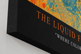 Paul Sinus Wandbild in 40x60cm The Liquid Frontier in kräftigen Blau-, Grauund Orangetönen mit fließendem Farbverlauf für stilvolle Raumakzente