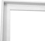 Frosch hinter Blättern ca. 130x70cm Wandbild inklusive Schattenfugenrahmen weiss - Panorama Leinwand Bild XXL Format Wandbilder Wohnzimmer Wohnung Deko Kunstdrucke
