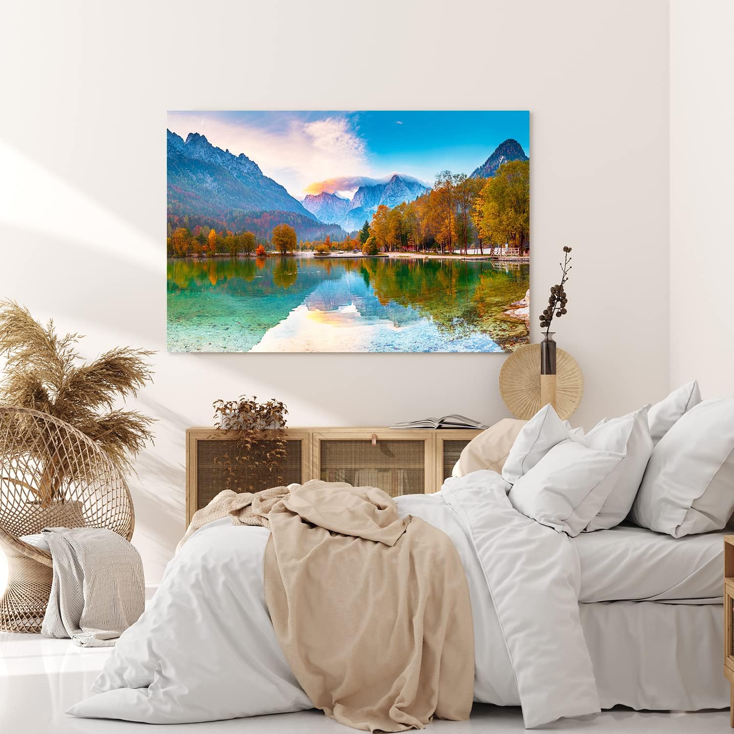 Paul Sinus Wandbild 120x80cm Jasna See in Slowenien Bergsee Berge Natur