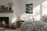 Paul Sinus Leinwandbild 60x90cm Spiegel der Natur – Faszinierende Landschaft mit surrealen Farben, Wolkenspiegelung und beruhigender Atmosphäre