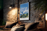Paul Sinus Kunstdruck 40x60cm Alpine Majesty Schneebedeckte Alpenlandschaft Where Snow Touches the Sky