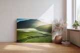 Sinus Art Wandbild 120x80cm Faszinierende Weite mit weichem Sonnenlicht und harmonischer Farbgebung