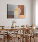 Wandbild 120x80cm Geometrische Kunst Minimal Kunstvoll Brauntöne