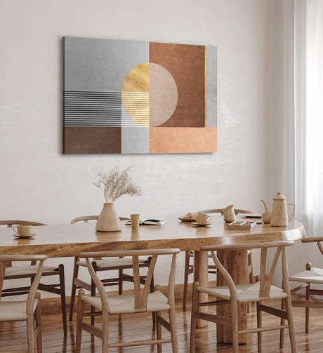 Wandbild 120x80cm Geometrische Kunst Minimal Kunstvoll Brauntöne