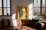 Paul Sinus Wandbild in 40x60cm The Selling Weeks – Vintage Business Couple im Retro-Stil, stilvolle Illustration in leuchtenden Farben