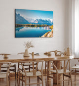 Paul Sinus Wandbild 120x80cm Lac Blanc Frankreich Alpen See Schneegipfel Berge