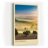 Paul Sinus Kunstdruck 40x60cm Val d'Orcia – Toskana-Panorama in goldenem Licht