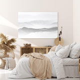 Paul Sinus Wandbild 120x80cm Berglandschaft Berge Gebirge Wolken Nebel Grau