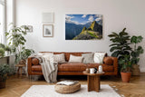 Sinus Art Wandbild 120x80cm Faszinierender Blick auf Machu Picchu mit majestätischer Andenlandschaft
