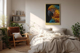 Paul Sinus Wandbild in 40x60cm The Tropical King – farbenprächtiges Porträt eines Aras in intensiven Blauund Gelbtönen für exotische Raumgestaltung