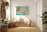 Sinus Art Wandbild 120x80cm Faszinierende Flussverzweigungen in türkisfarbenem Delta mit sandigen Uferformen