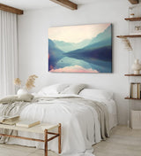 Paul Sinus Wandbild 120x80cm Alpensee See Alpen Berge Landschaft Bäume Natur